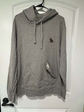 October’s Very Own OVO Owl Logo Gray Pullover Hoodie Streetwear XL